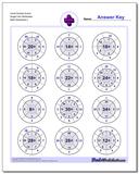 Division Worksheets: Division Fact Circles