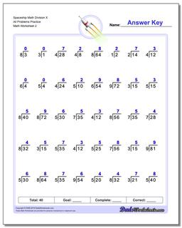 Spaceship Math Division Worksheet X All Problems Worksheet Practice /worksheets/division.html