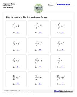 Exponent Rules