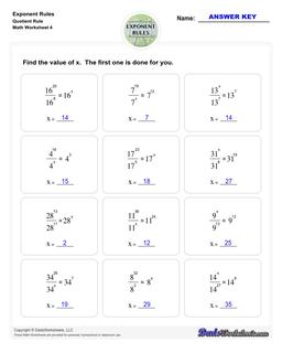 Exponent Rules