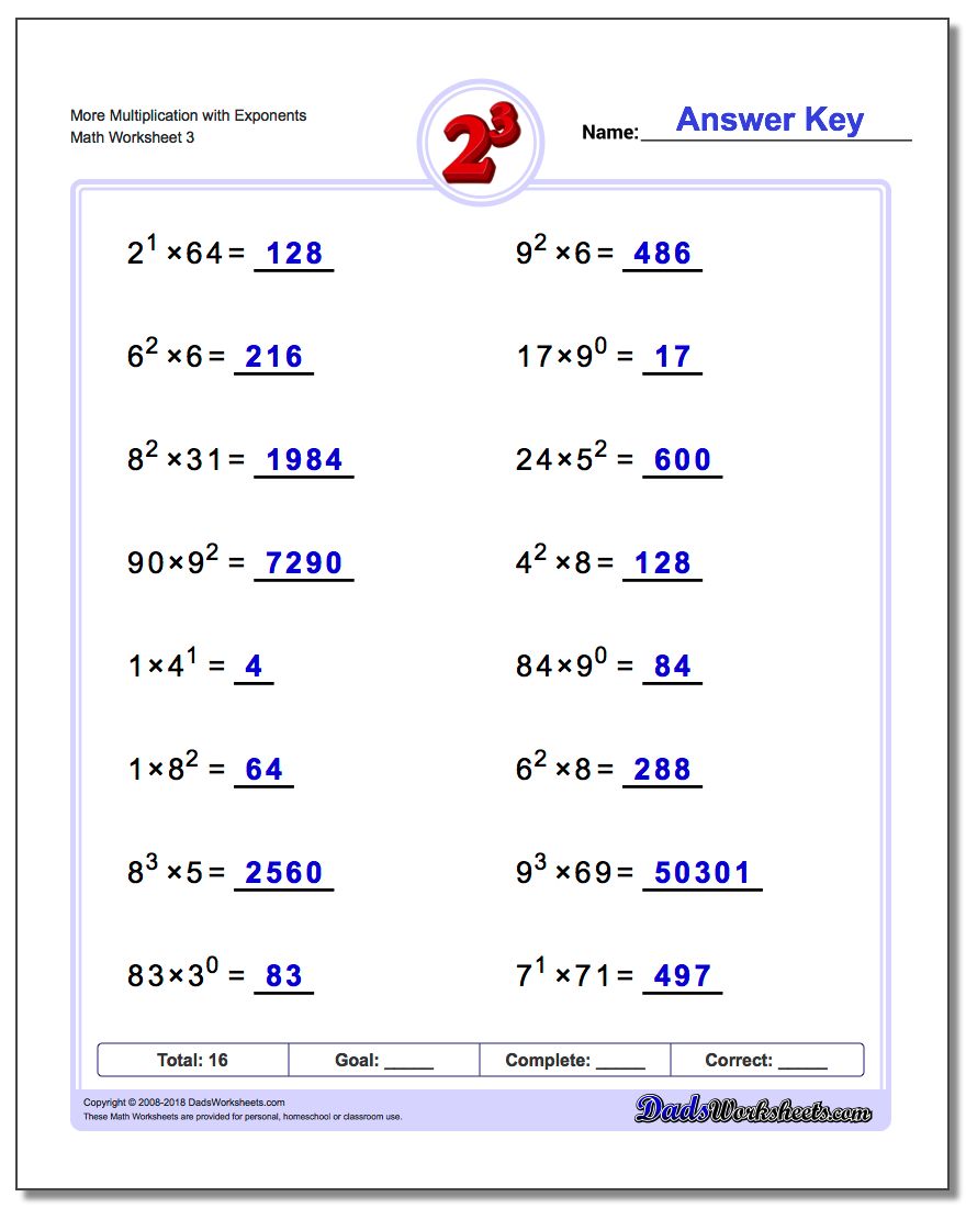 Multiplication with Exponents