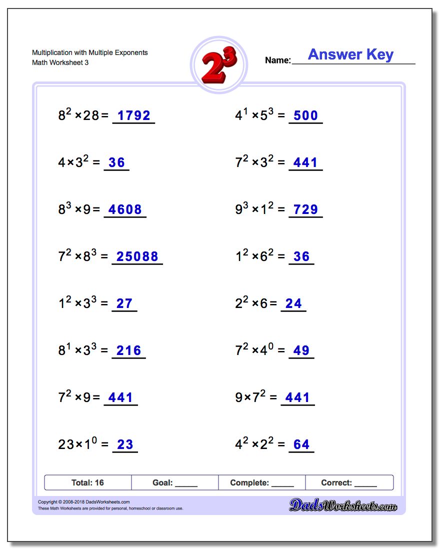 Multiplication with Exponents