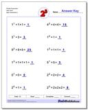 Exponents Worksheets: Simple Exponents and Powers of Ten