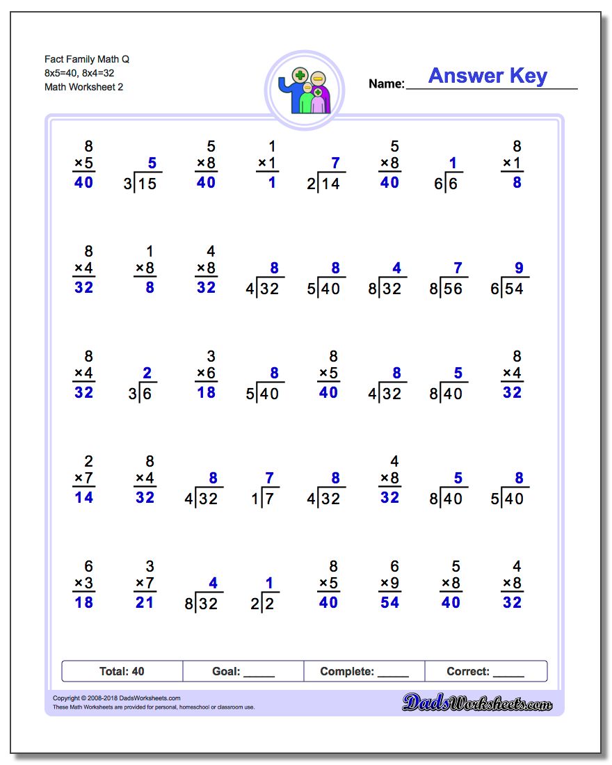 One Minute Multiplication/Division