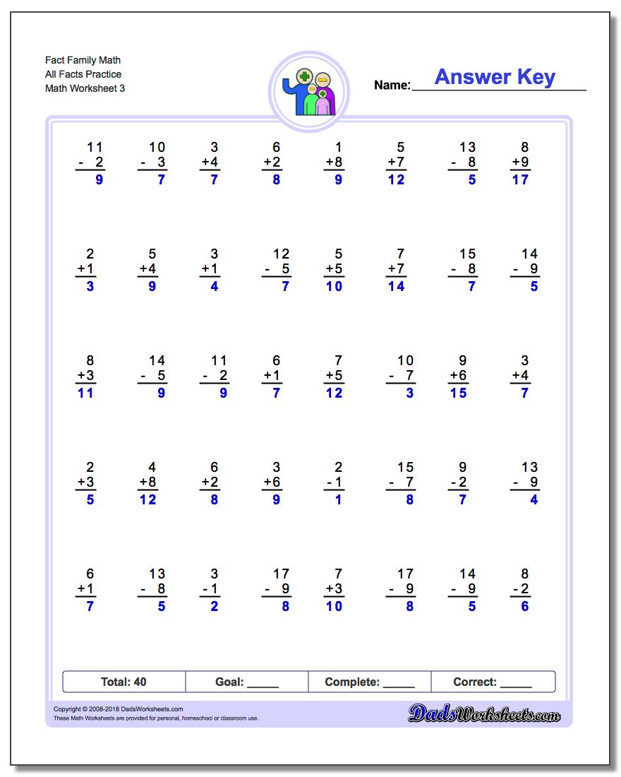 one minute additionsubtraction