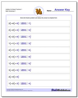 Mixed Fraction Worksheets With Common Denominator Fraction Addition Worksheet