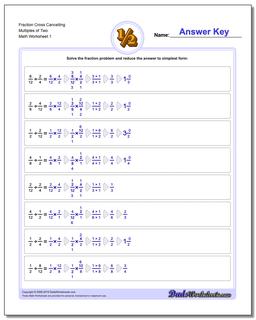 FRACTION - MULTIPLICATION of fractions, CANCELLATION technique