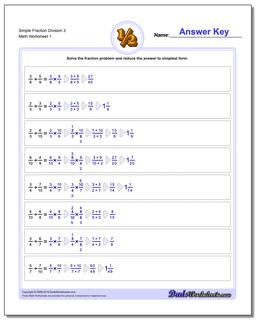 Simple Fraction Worksheet Division Worksheet 3 Dividing Fractions