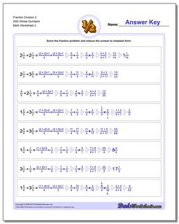 Fraction Worksheet Division Worksheet 2 With Whole Numbers /worksheets/fraction-division.html