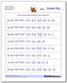 Fraction Worksheet Division Worksheet 5 With Whole Numbers /worksheets/fraction-division.html