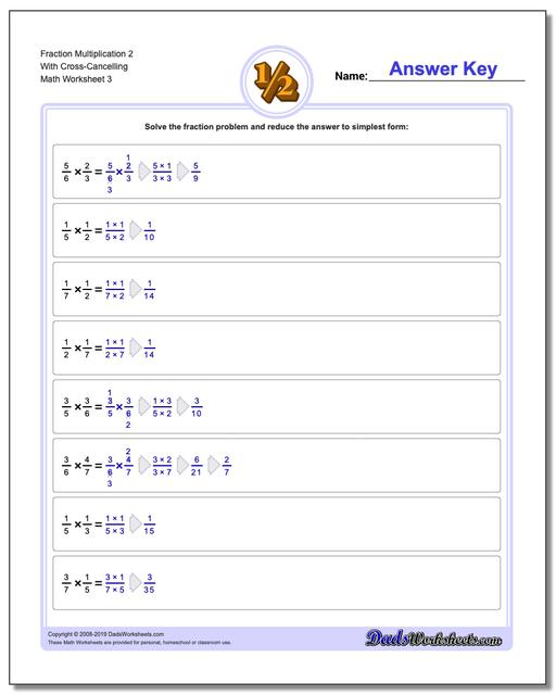 Multiplying Fractions: Multiplication with Cross Cancelling