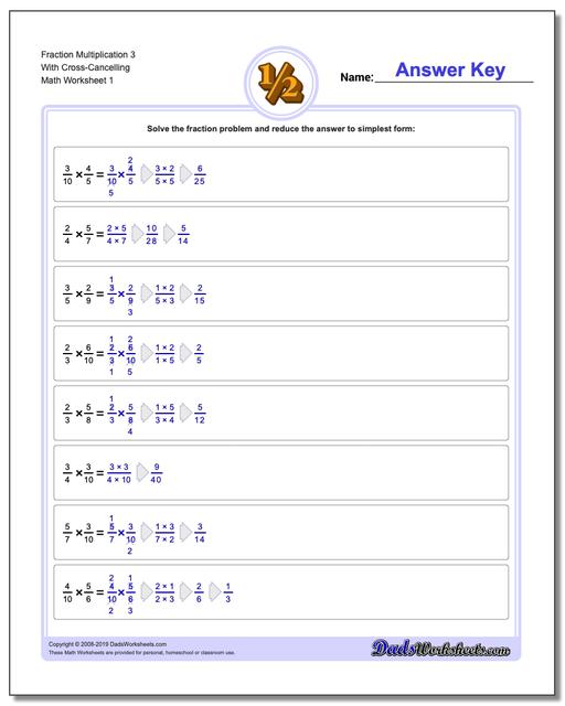 Multiplying Fractions: Multiplication with Cross Cancelling
