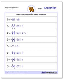 Simple Fraction Worksheet Multiplication Worksheet 4