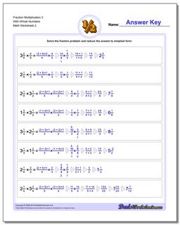 Fraction Worksheet Multiplication Worksheet 3 With Whole Numbers /worksheets/fraction-multiplication.html