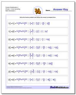 Fraction Worksheet Multiplication Worksheet 4 Wholes + Cross Cancelling /worksheets/fraction-multiplication.html