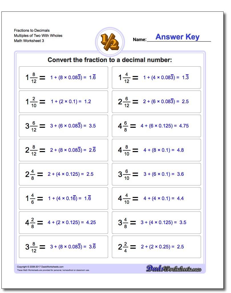 Fraction Worksheets Free Commoncoresheets