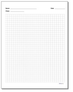 Graph Paper Printable with Name Block