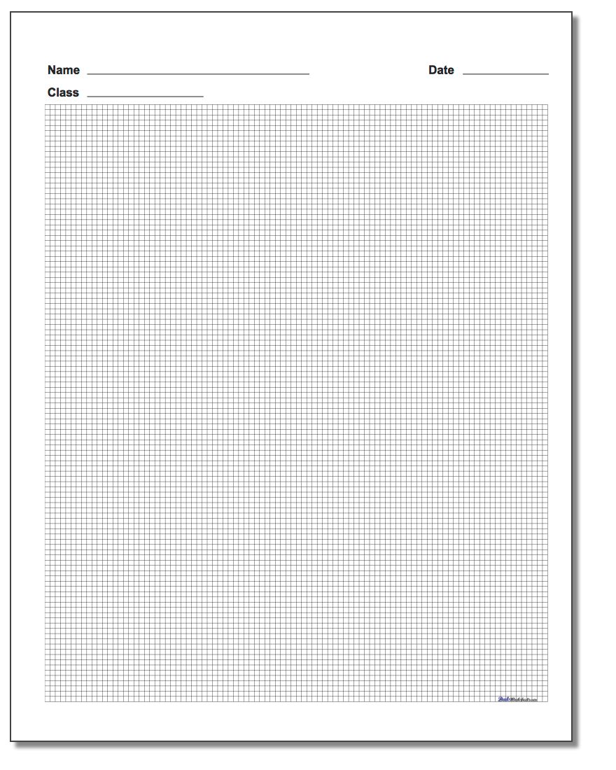 printable graph paper with name block