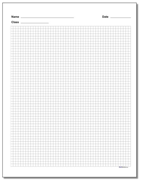 Graph Paper: Printable Graph Paper with Name Block