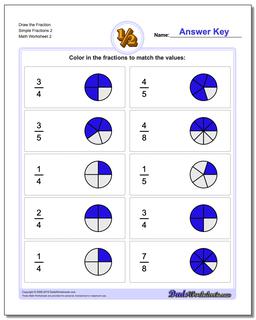 Draw the Fraction Worksheet Simple Fractions 2 /worksheets/graphic-fractions.html