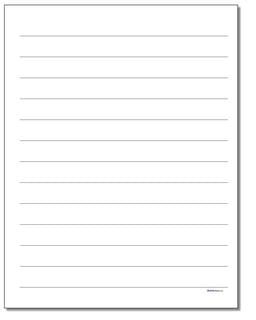Lined Half Inch Handwriting Paper