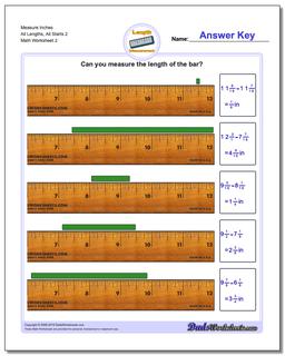 Measure Inches All Lengths, All Starts 2 /worksheets/inches-measurement.html Worksheet