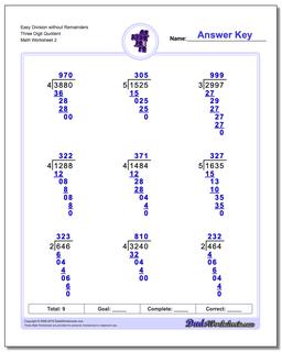 Easy Division Worksheet without Remainders Three Digit Quotient /worksheets/long-division.html