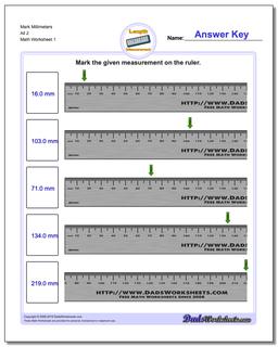 Mark Millimeters All 2 Metric Measurement Worksheet