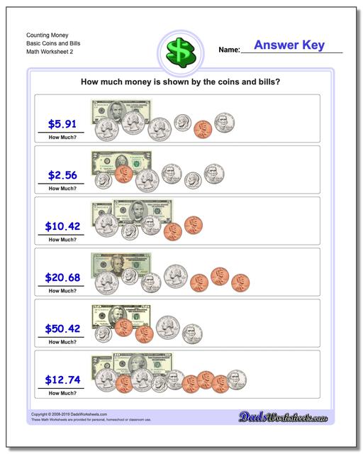 math worksheets money money counting money basic coins