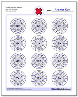Circle Multiplication (Random) Math Fact Worksheet /worksheets/multiplication.html