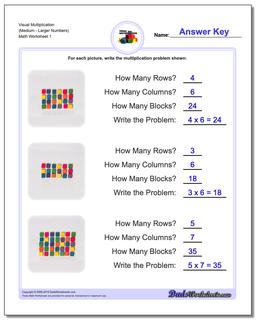 Multiplication Worksheet Visual (MediumLarger Numbers)