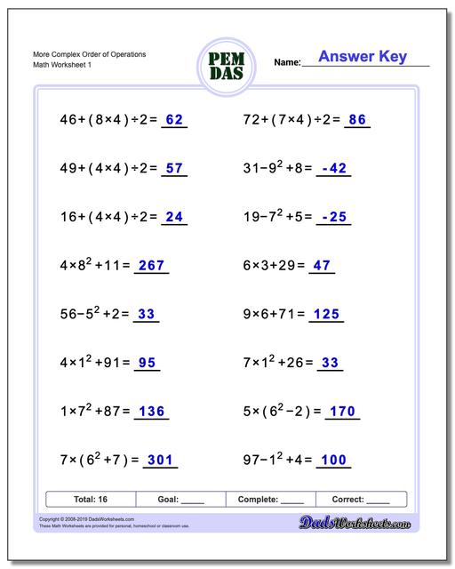 Order Of Operations