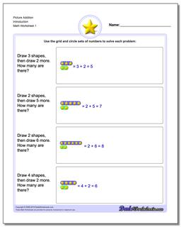 Picture Math Addition Worksheet Word Problems Worksheet