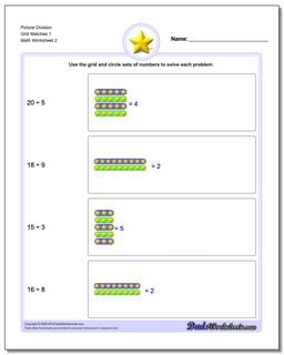 Picture Division Worksheet Grid Matches 1 /worksheets/picture-math-division.html