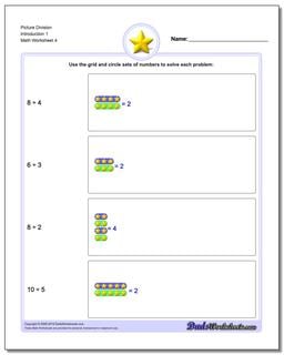 Picture Division Worksheet Introduction 1