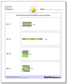 Picture Division Worksheet Random Grid 1 /worksheets/picture-math-division.html