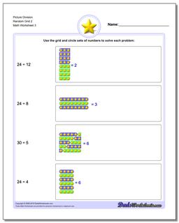 Picture Division Worksheet Random Grid 2