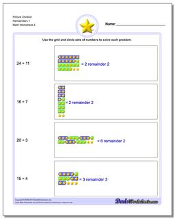 Picture Division Worksheet Remainders 1 /worksheets/picture-math-division.html