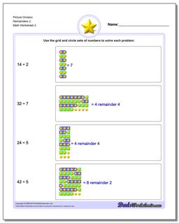 Picture Division Worksheet Remainders 2 /worksheets/picture-math-division.html