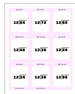Division Worksheet by 10, 11, 12 Facts /worksheets/printable-flash-cards.html