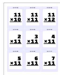 Multiplication Worksheet x10, x11 and x12 /worksheets/printable-flash-cards.html