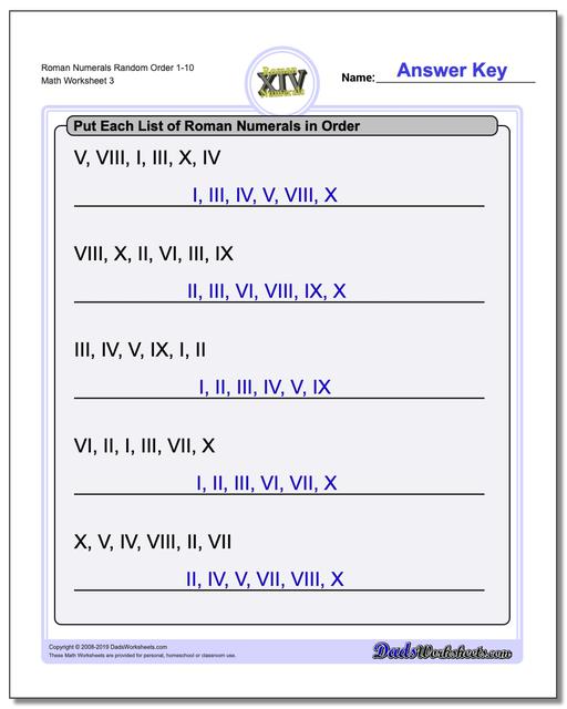 math worksheets roman numerals roman numerals roman numerals random