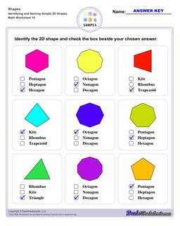 Shapes Worksheets