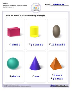 Shapes Worksheets