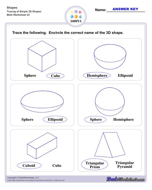 Shapes Worksheets