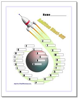 Spaceship Math Check-Off Addition Page