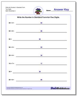 Write the Number in Standard Form Worksheet Two Digits /worksheets/standard-expanded-and-word-form.html