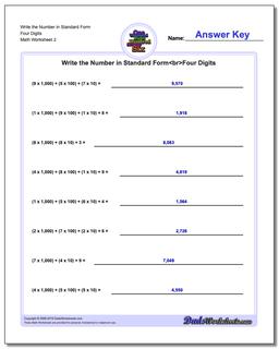 Write the Number in Standard Form Worksheet Four Digits /worksheets/standard-expanded-and-word-form.html