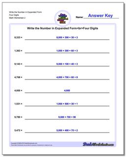 Write the Number in Expanded Form Worksheet Four Digits /worksheets/standard-expanded-and-word-form.html