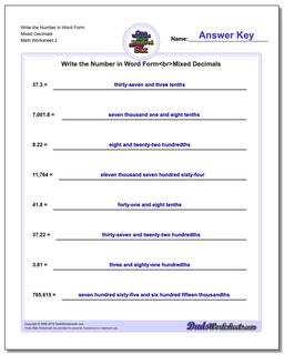 Write the Number in Word Form Worksheet Mixed Decimals /worksheets/standard-expanded-and-word-form.html